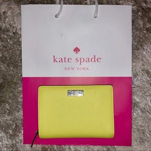 KATE SPADE Neon Yellow Wallet.
